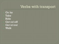 Verbs with transport