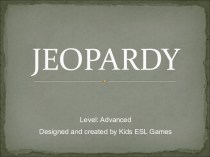 Jeopardy. Categories
