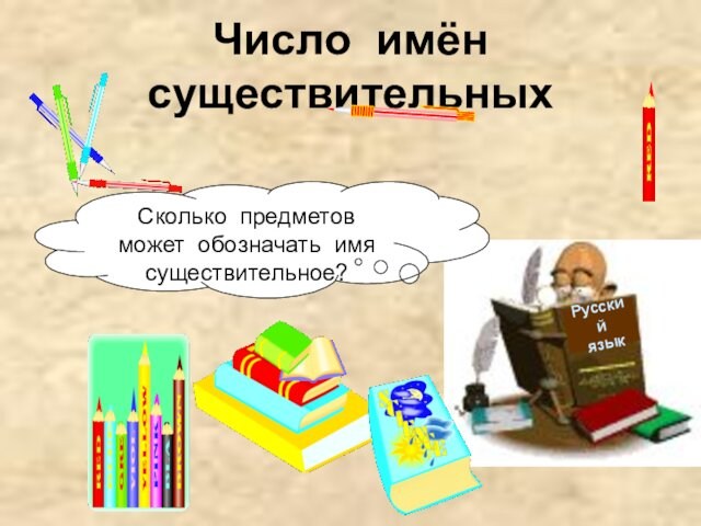 Число имён существительных Русский   язык Сколько предметов может обозначать имя существительное?