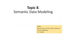 Semantic Data Modeling