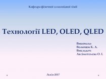 Технології LED, OLED, QLED