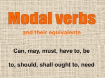 Modal Verbs and their eguivalents