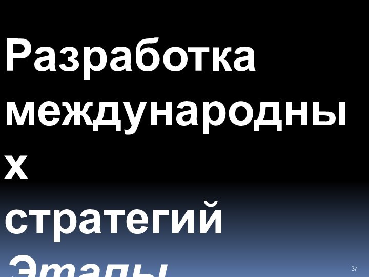 Разработка международных стратегийЭтапы