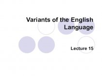 Variants of the English Language