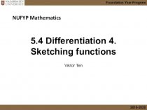 Differentiation. Sketching functions