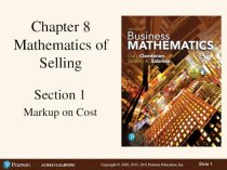 Mathematics of selling. Markup on cost