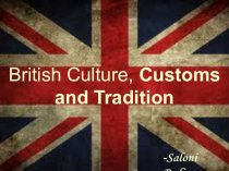 British Culture, Customs and Tradition