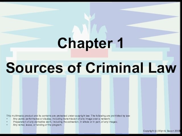 Sources of Criminal Law