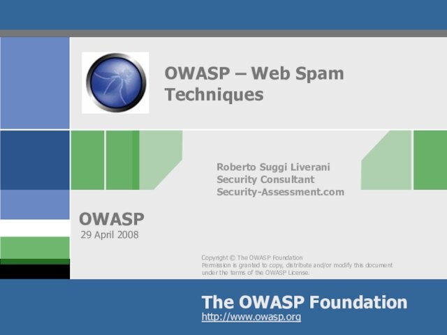 OWASP – Web Spam Techniques