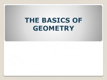 The basics of geometry