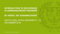 Knowledge Management in Small Business. Dr. Susanne Durst