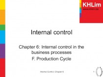 Internal control and deontology - Chapter 6 F. Production Cycle