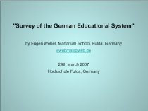The German educational system
