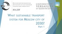 What sustainable transport system for Moscow city of 2030