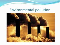 Environmental pollution. Water pollution