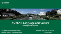 Korean langauge and culture
