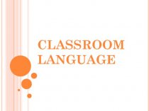 Classroom language