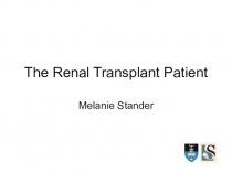 The Renal Transplant Patient