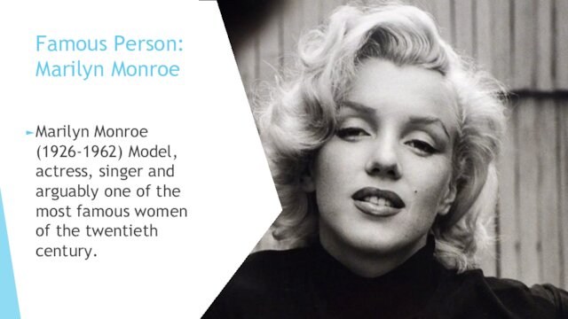 Famous Person: Marilyn Monroe