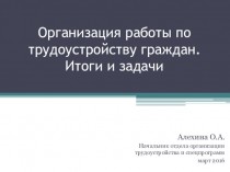 Организация работы по трудоустройству граждан в Нижегородской области
