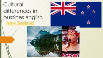 Сultural differences in bussines english. New Zealand