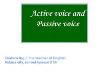 Active voice and Passive voice