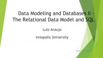 Data Modeling and Databases II - The Relational Data Model and SQL