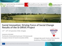 Social Innovation: Driving Force of Social Change Results of the SI-DRIVE Project
