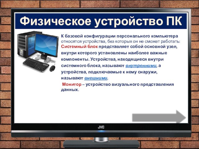 К базовой конфигурации персонального компьютера не относится