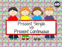 Present simple. Present continuous