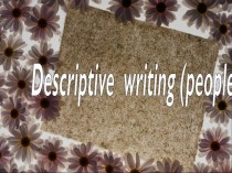 Descriptive writing