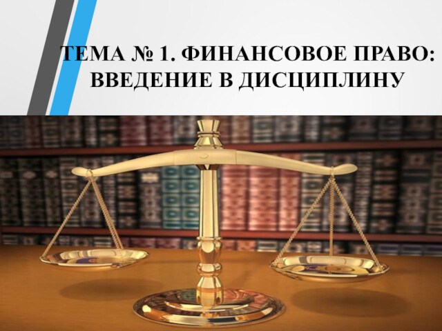 Проект финансовое право