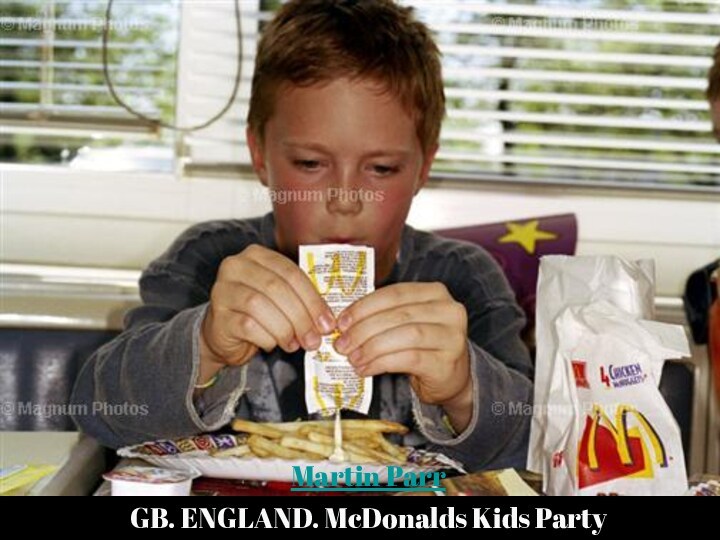 Martin Parr GB. ENGLAND. McDonalds Kids Party