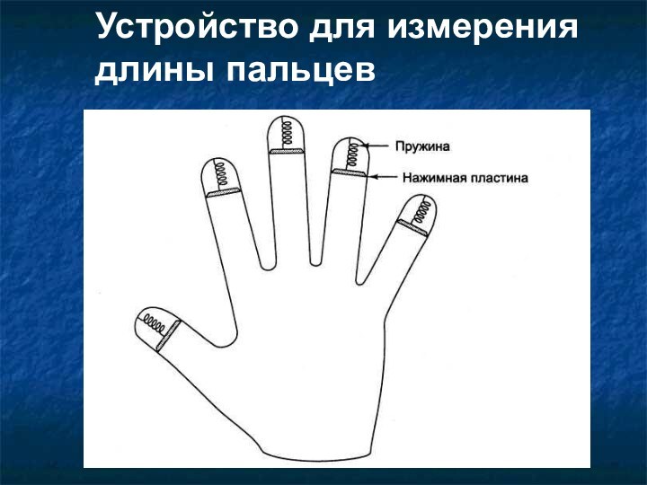 Устройство для измерения длины пальцев