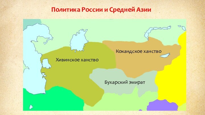 Политика России и Средней АзииБухарский эмиратКокандское ханствоХивинское ханство