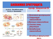 Биохимия эритроцита