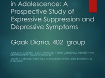 Emotion Regulation in Adolescence: A Prospective Study of Expressive Suppression and Depressive Symptoms