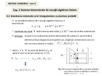 Sisteme determinate de ecuaţii algebrice liniare