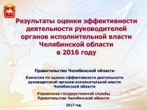 Оценки эффективности работы руководителей органов исполнительной власти в Челябинской области