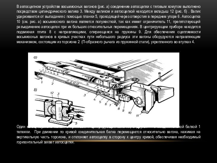 Автосцепное устройство вагона. Автосцепка вагона устройство. Тяговый хомут автосцепки. Типы автосцепок.