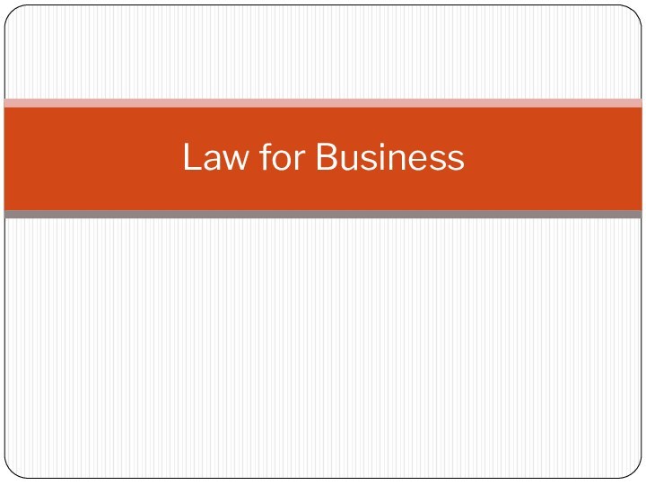 Law for Business. The Nature of Crimes