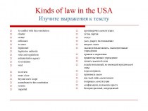 Kinds of law in the USA