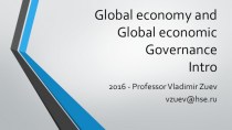 Global economy and Global economic Governance Intro