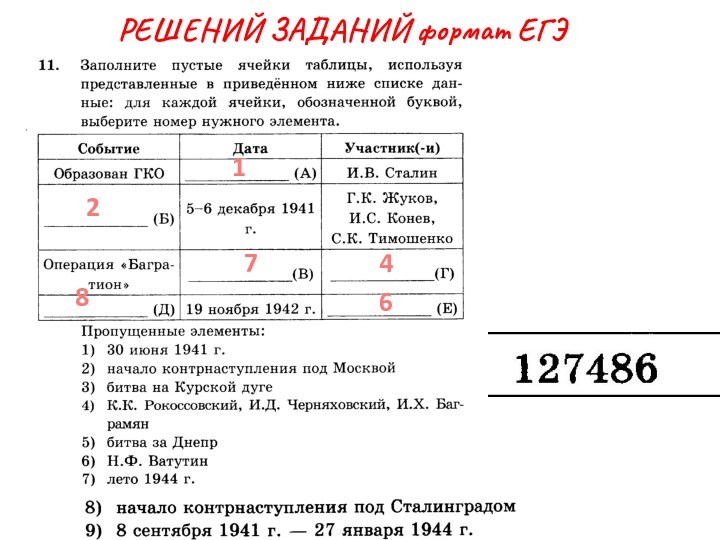 РЕШЕНИЙ ЗАДАНИЙ формат ЕГЭ 467182