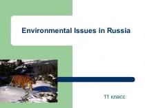 Environmental Issues in Russia. 11 класс