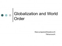 Globalization and world order