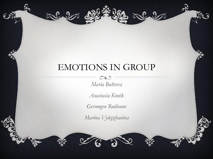Emotions in group
