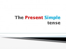 The Present Simple (Indefinite) tense