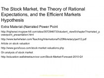 The Stock Market, the Theory of Rational Expectations, and the Efficient Markets Hypothesis