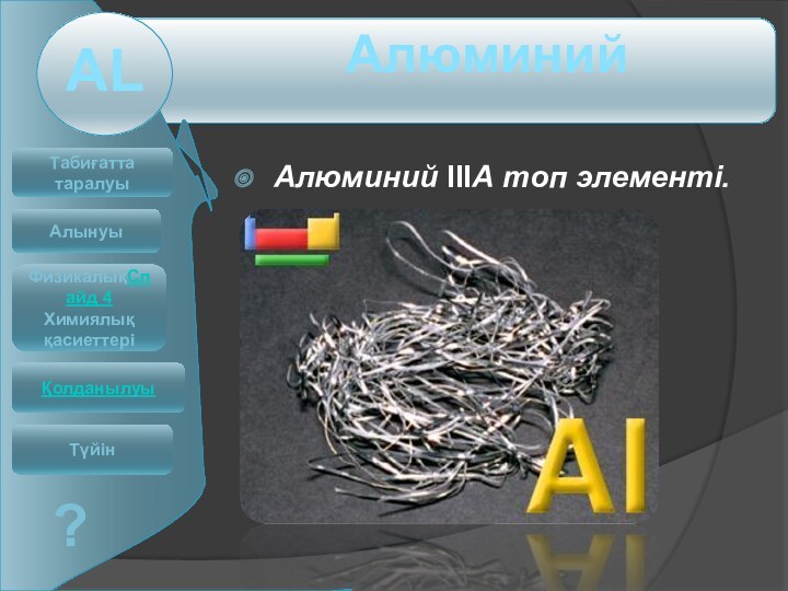 Алюминий IIIА топ элементі